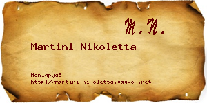 Martini Nikoletta névjegykártya